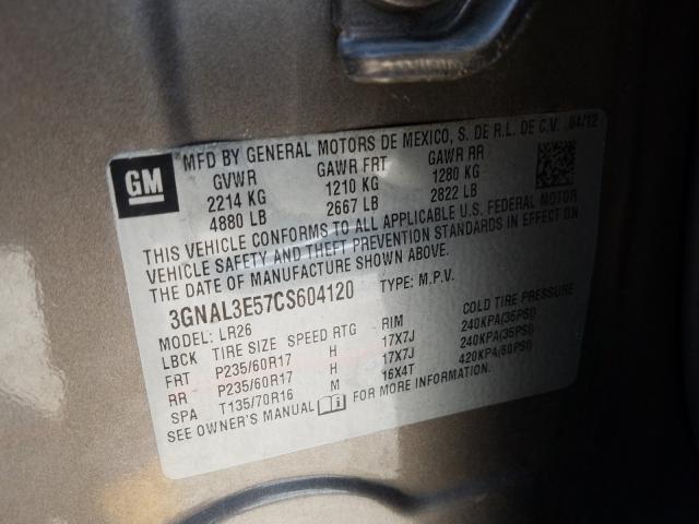 2012 CHEVROLET CAPTIVA SP 3GNAL3E57CS604120