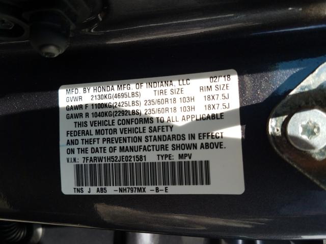 2018 HONDA CR-V EX 7FARW1H52JE021581