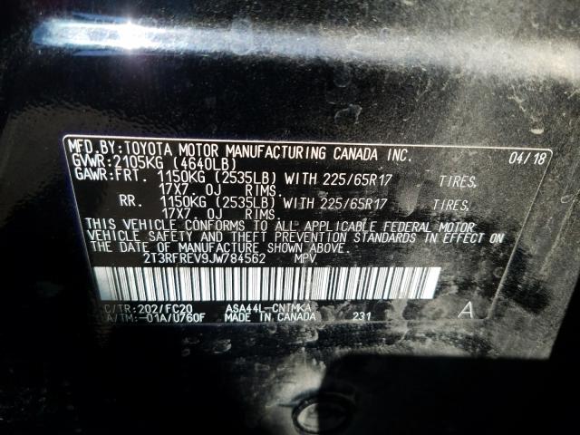 2018 TOYOTA RAV4 ADVEN - 2T3RFREV9JW784562