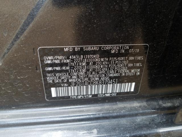 2019 SUBARU CROSSTREK JF2GTACC8K8379451