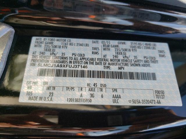 2015 LINCOLN MKC 5LMCJ1A9XFUJ37146
