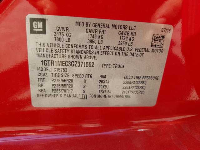 2016 GMC SIERRA C15 1GTR1MEC3GZ371562