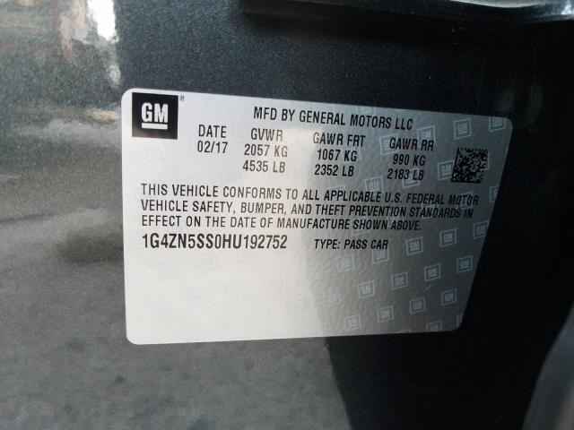 2017 BUICK LACROSSE P 1G4ZN5SS0HU192752