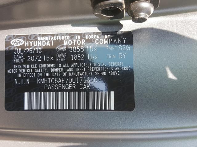 2013 HYUNDAI VELOSTER T KMHTC6AE7DU171310