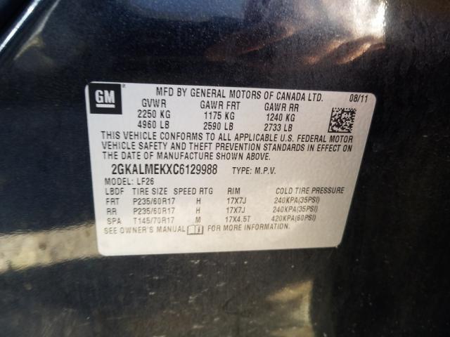 2012 GMC TERRAIN SL 2GKALMEKXC6129988
