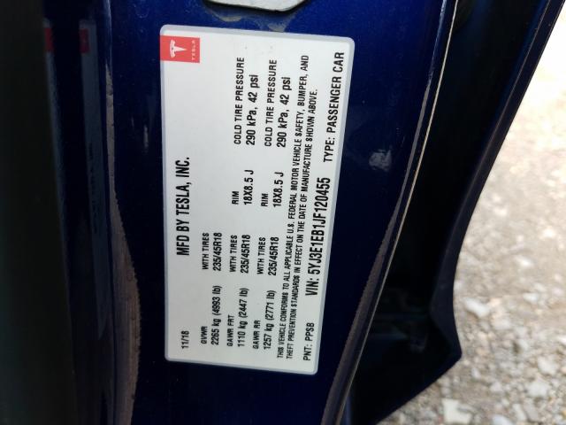 2018 TESLA MODEL 3 5YJ3E1EB1JF120455