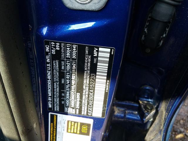 2019 MERCEDES-BENZ GLE COUPE 4JGED6EB0KA152733