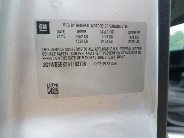 2010 CHEVROLET IMPALA LT 2G1WB5EK5A1182708