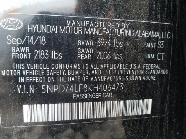 VIN 3FA6P0HD1JR136321 2018 Ford Fusion, SE no.10