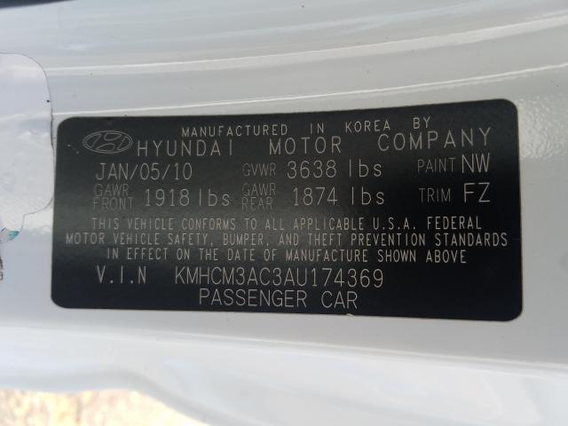 2010 HYUNDAI ACCENT BLU KMHCM3AC3AU174369