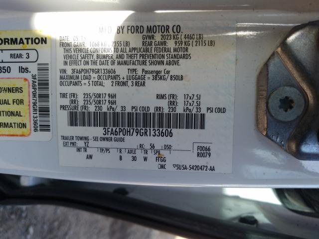 3FA6P0H79GR133606 Ford Fusion Se 2016. Фото: 9