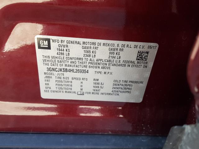 2017 CHEVROLET TRAX LS 3GNCJKSB4HL269354