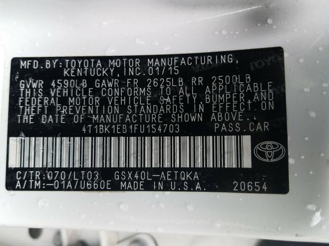 2015 TOYOTA AVALON XLE 4T1BK1EB1FU154703
