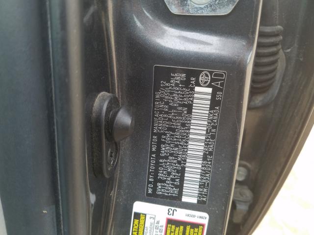 2012 TOYOTA COROLLA BA 2T1BU4EE2CC816890