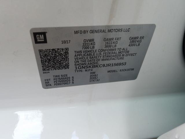 2018 CHEVROLET TAHOE K150 1GNSKBKC9JR156953