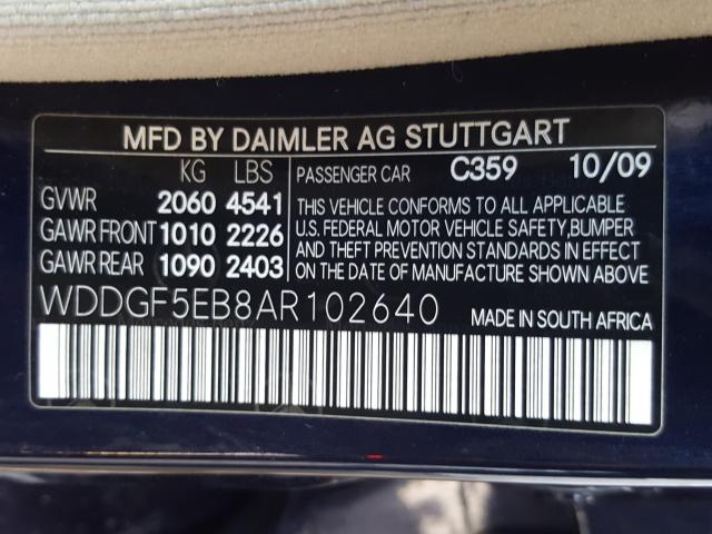 2010 MERCEDES-BENZ C300 WDDGF5EB8AR102640