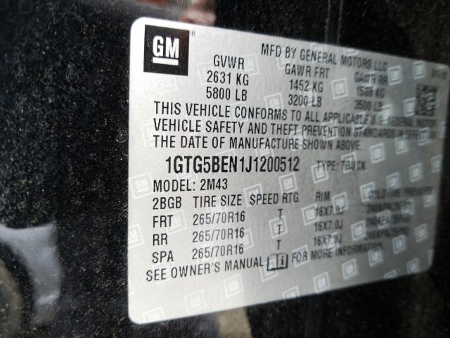 2018 GMC CANYON 1GTG5BEN1J1200512