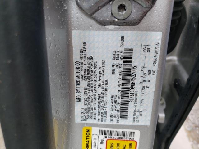 2017 LINCOLN MKZ SELECT 3LN6L5D90HR627005