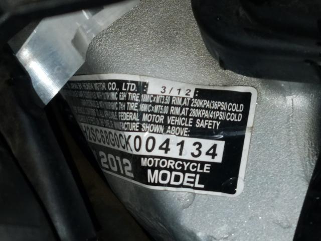 2012 HONDA GL1800 JH2SC68G0CK004134