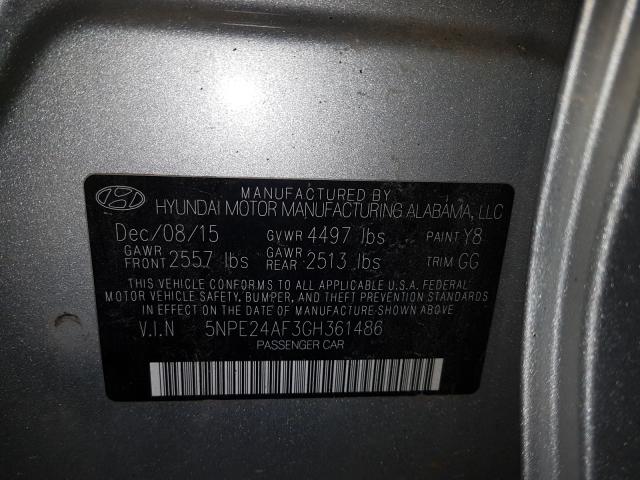 2016 HYUNDAI SONATA SE 5NPE24AF3GH361486