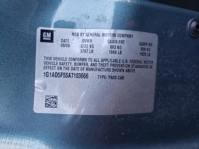 2010 CHEVROLET COBALT 1LT 1G1AD5F55A7103666