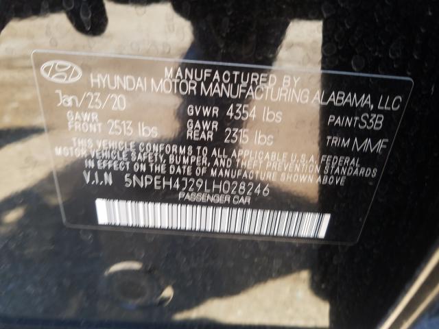 2020 HYUNDAI SONATA LIM 5NPEH4J29LH028246