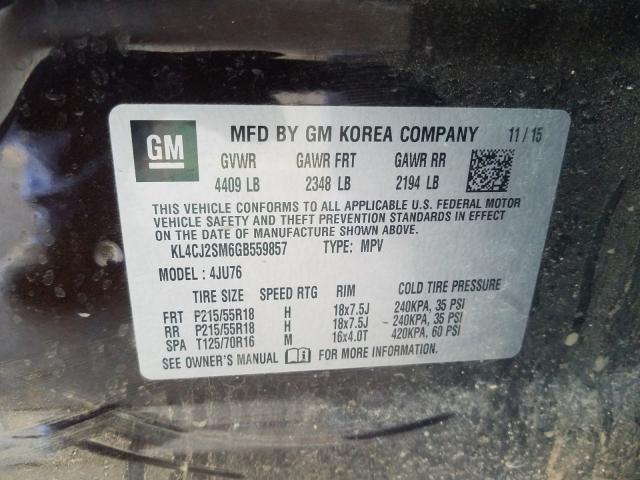 2016 BUICK ENCORE SPO KL4CJ2SM6GB559857