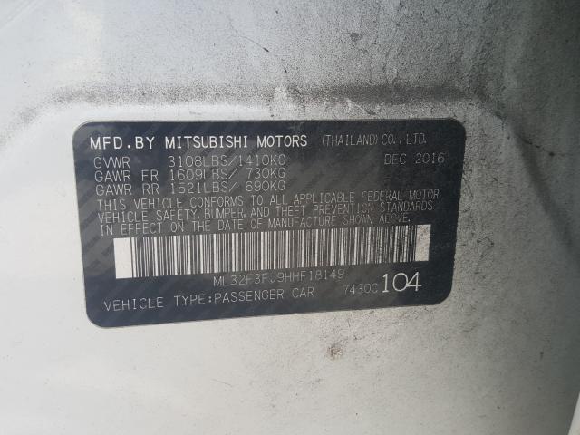 2017 MITSUBISHI MIRAGE G4 ML32F3FJ9HHF18149