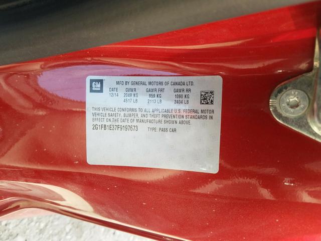 2015 CHEVROLET CAMARO LS 2G1FB1E37F9197673