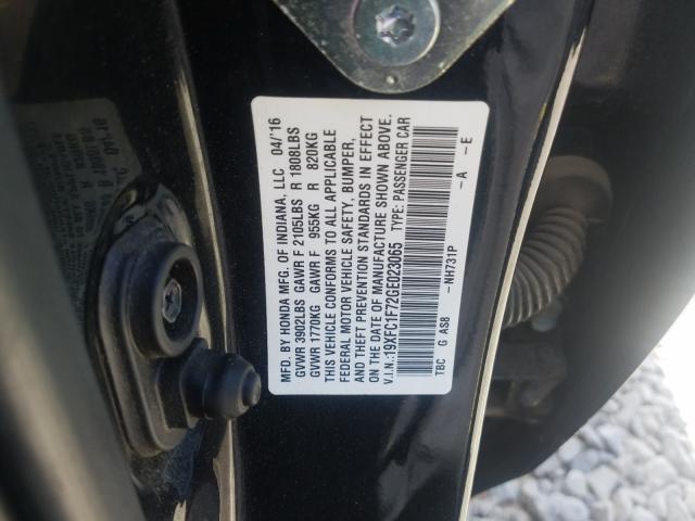 2016 HONDA CIVIC EXL 19XFC1F72GE023065