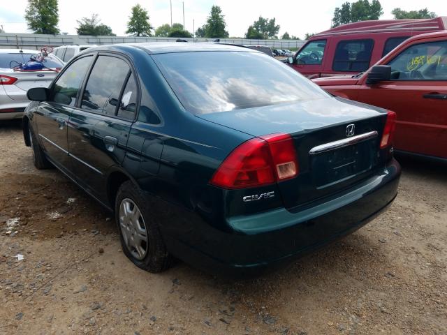 HONDA CIVIC LX 2002 green sedan 4d gas 1HGES16542L081760 photo #4