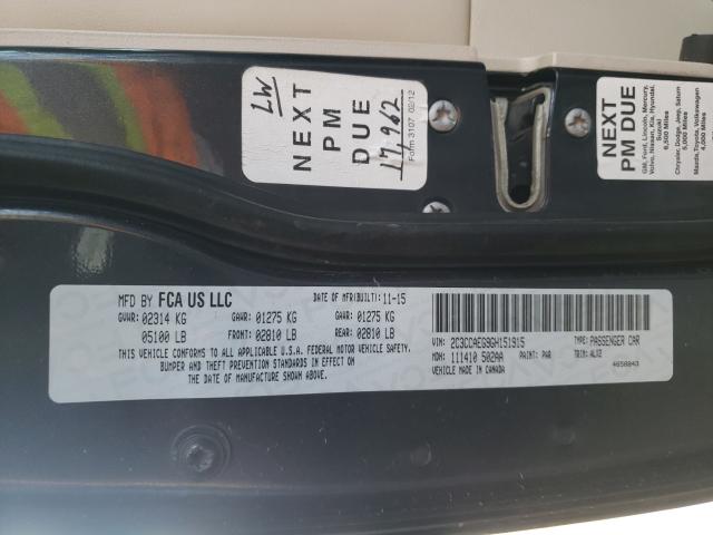 2016 CHRYSLER 300C 2C3CCAEG9GH151915