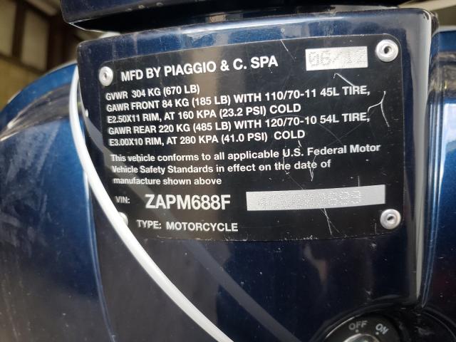 2012 VESPA LX 150IE ZAPM688F4C5002699