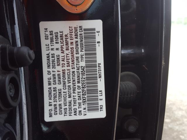 2014 HONDA CIVIC EX 19XFB2F82EE216542