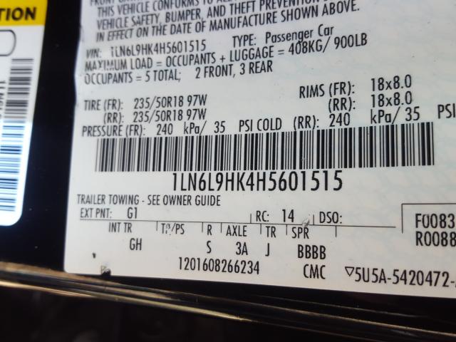 2017 LINCOLN CONTINENTA 1LN6L9HK4H5601515