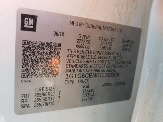 2018 GMC CANYON SLE 1GTG6CEN5J1310305