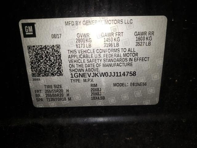 2018 CHEVROLET TRAVERSE P 1GNEVJKW0JJ114758