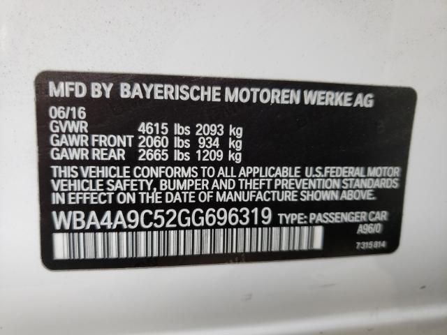 2016 BMW 428 I GRAN WBA4A9C52GG696319