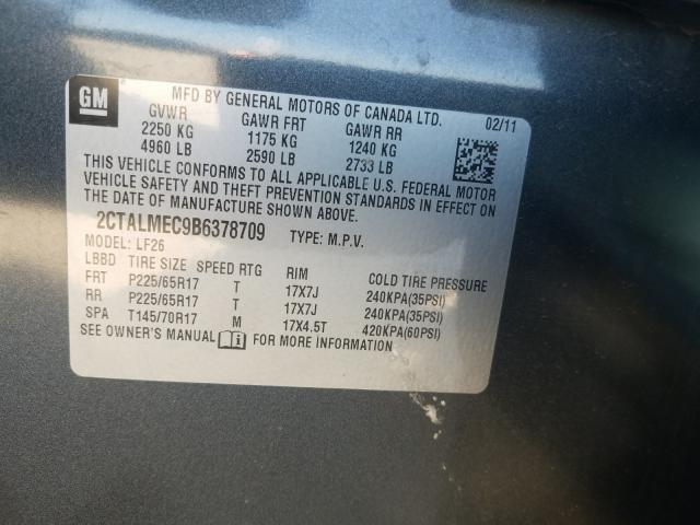 2011 GMC TERRAIN 2CTALMEC9B6378709