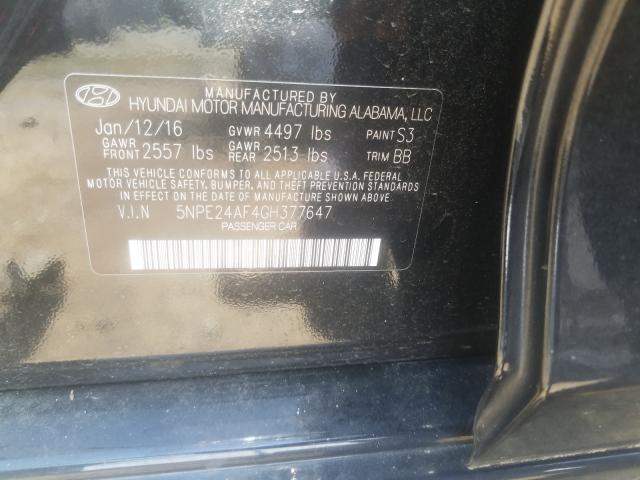 2016 HYUNDAI SONATA SE 5NPE24AF4GH377647