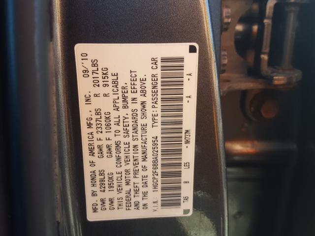 2011 HONDA ACCORD 1HGCP2F68BA025954