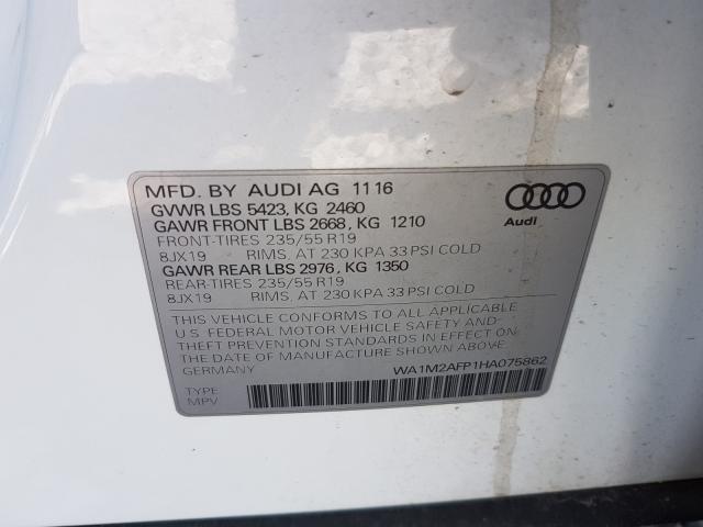 VIN WA1M2AFP1HA075862 2017 Audi Q5, Premium Plus no.10