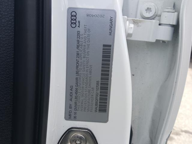 2016 AUDI A3 PREMIUM WAUB8GFF0G1107055