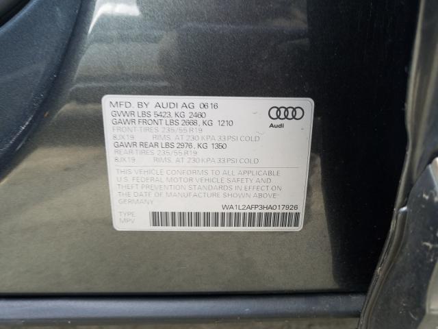 VIN WA1L2AFP3HA017926 2017 Audi Q5, Premium Plus no.10