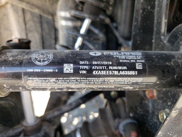 2020 POLARIS SPORTSMAN 4XASEE578LA635051