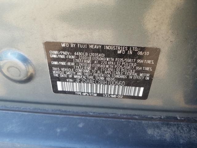 2011 SUBARU FORESTER L JF2SHAEC8BH700560