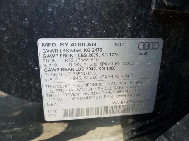 2018 AUDI Q5 PREMIUM WA1BNAFY3J2082254