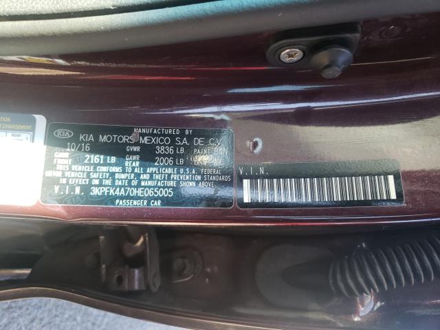 2017 KIA FORTE LX 3KPFK4A70HE065005