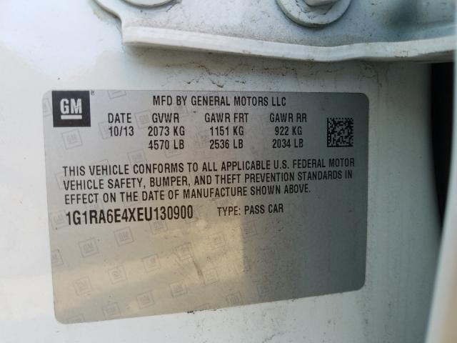 VIN 1G1RA6E4XEU130900 2014 Chevrolet Volt no.10