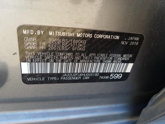2017 MITSUBISHI LANCER ES JA32U2FU6HU005192